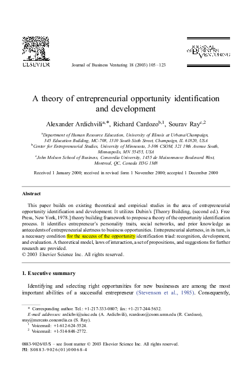 Opportunity identification thesis 03 picture