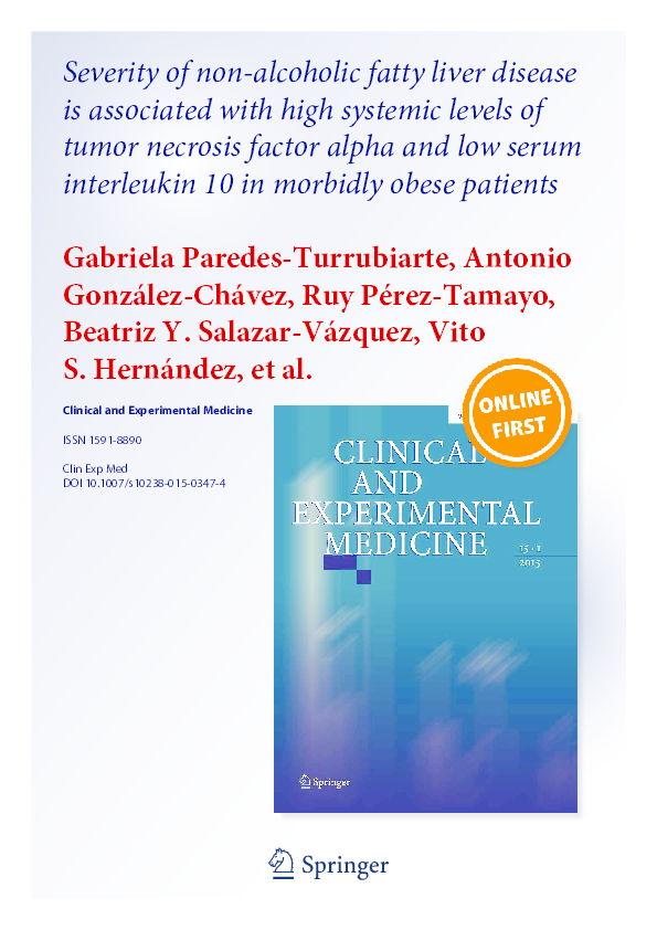(PDF) Severity of non-alcoholic fatty liver disease is associated with ...