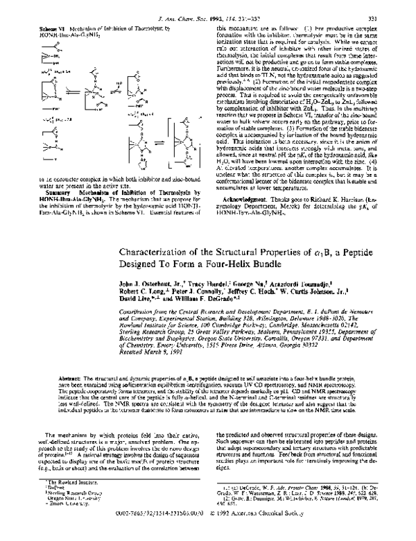 (PDF) Characterization of the Structural Properties of. Alpha. 1B, a ...