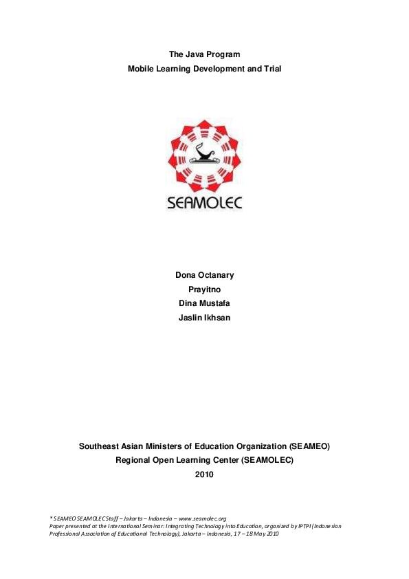 (PDF) The Java Program Mobile Learning Development and Trial