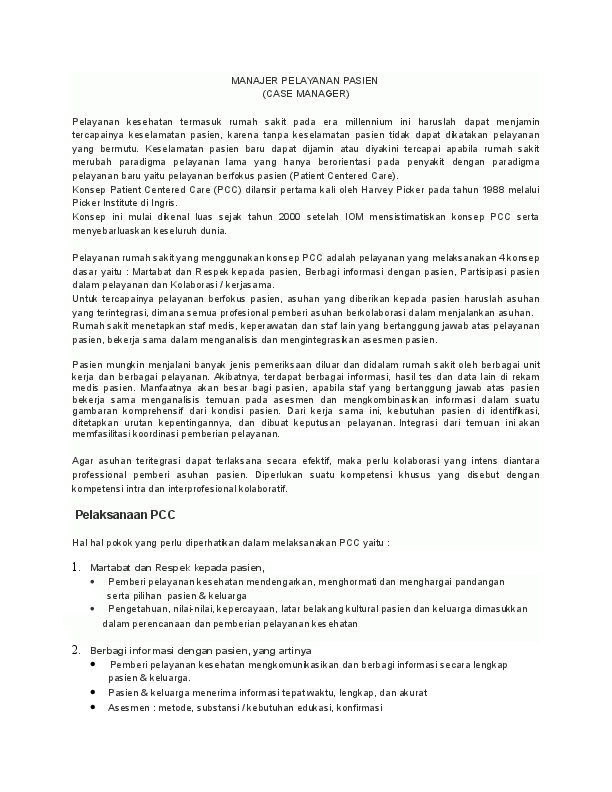 Contoh Laporan Case Manager Rumah Sakit Nusagates Contoh Laporan Case Manager Rumah Sakit Nusagates