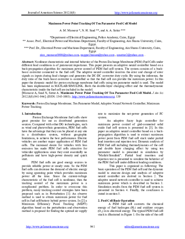 (PDF) Artificial neural controller for maximum power point tracking ...