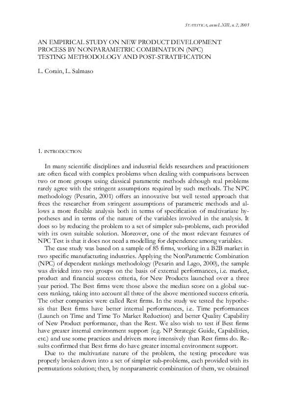 (PDF) An empirical study on new product development process by ...