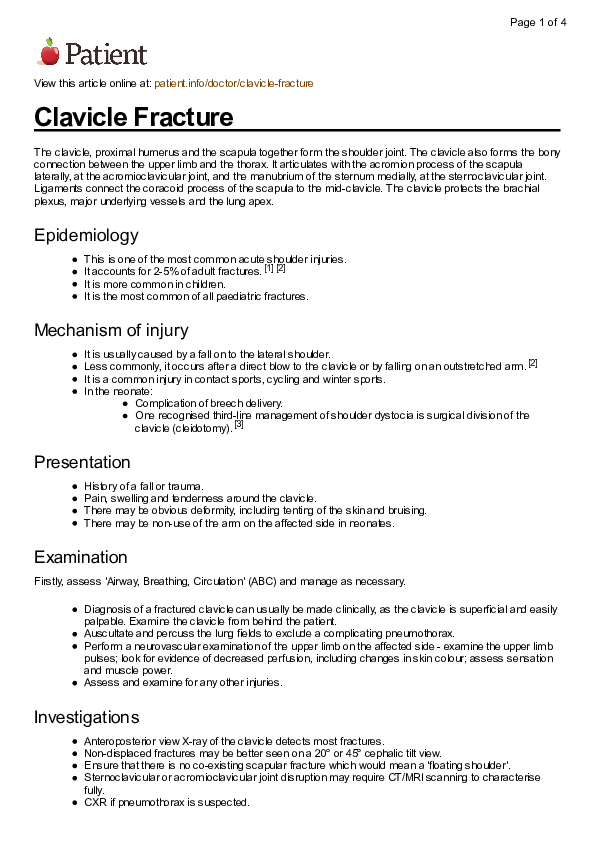 (PDF) Clavicle Fracture