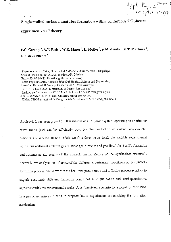 (PDF) Single-walled carbon nanotubes formation with a continuous CO 2 ...