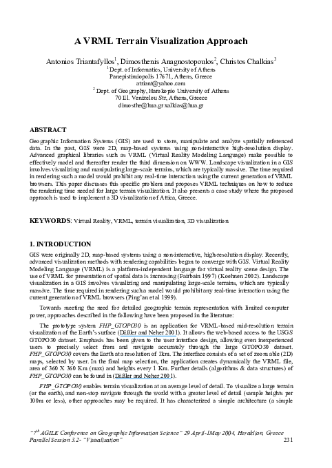 (PDF) A VRML Terrain Visualization Approach