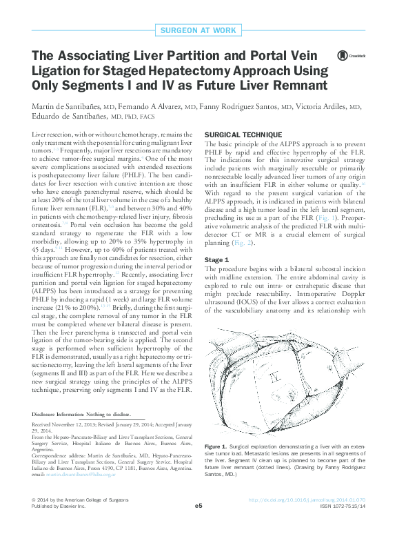(PDF) The Associating Liver Partition and Portal Vein Ligation for ...
