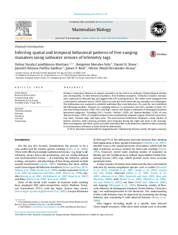 (PDF) Inferring spatial and temporal behavioral patterns of free ...