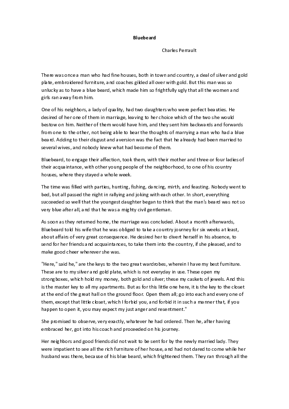 (PDF) Bluebeard Perrault Mariana Cardoso De Moura Academia.edu