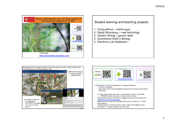 (PDF) Botany, Mathematics and the Scholarship of Teaching and Learning ...