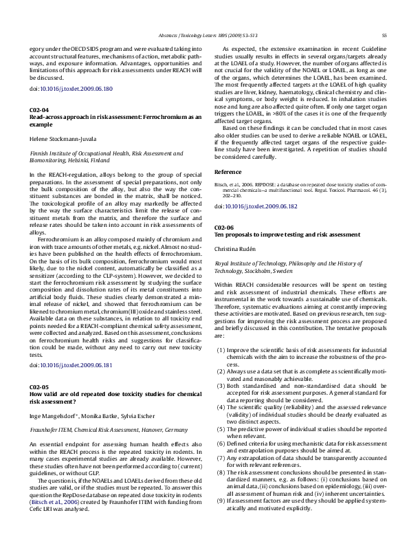 (PDF) How valid are “old” repeated dose toxicity studies for chemical ...