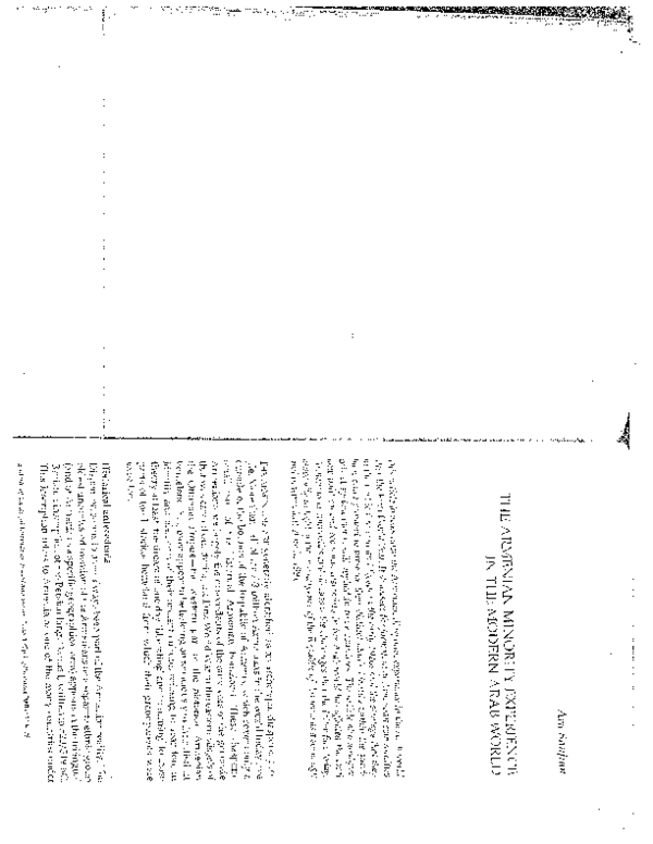 The Armenian minority experience in the modern Arab world (2001, in English)