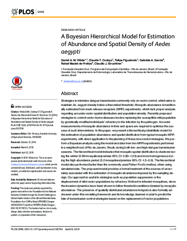 (PDF) A Bayesian Hierarchical Model for Estimation of Abundance and ...