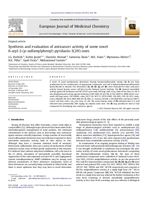 (PDF) Synthesis and Evaluation of Anticancer Activity of 5-Ylidene-4 ...