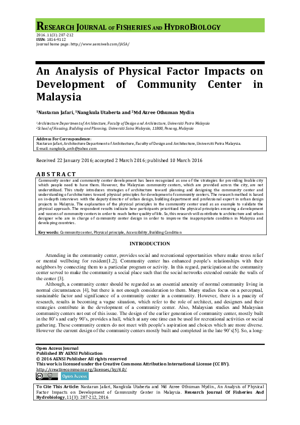 (PDF) An Analysis of Physical Factor Impacts on Development of ...