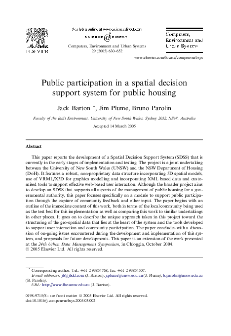 (PDF) Public participation in a spatial decision support system for ...