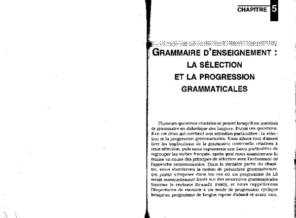 progression grammaticale 5ème