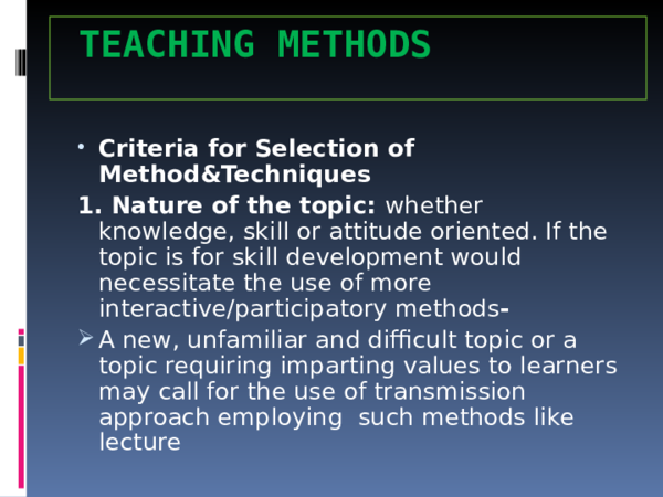 (PPT) SUITABLE TEACHING METHODS