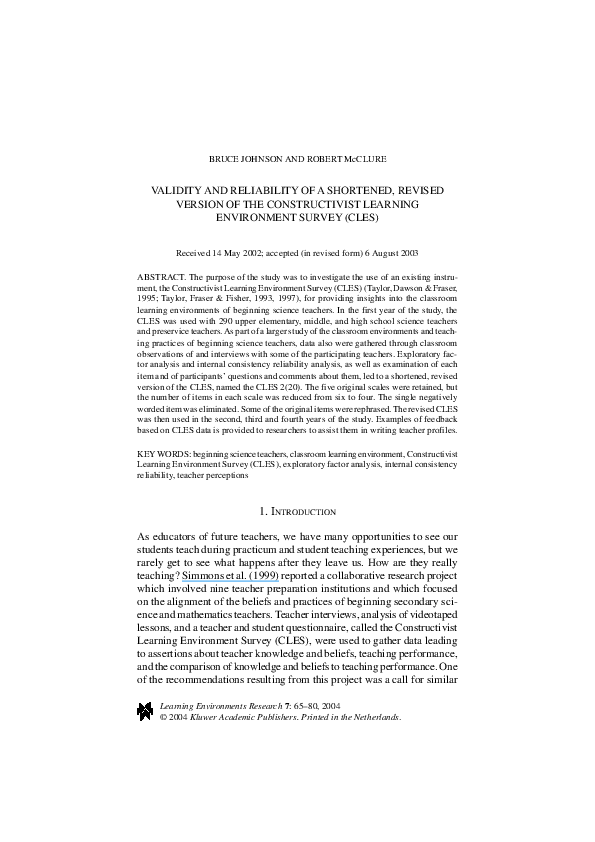  pdf validity and reliability of a shortened revised version of the