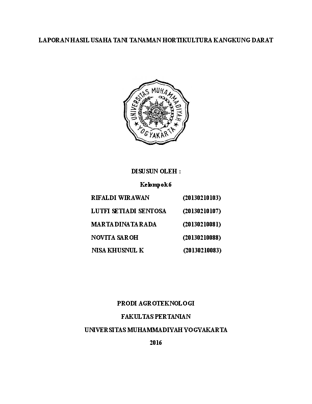 Doc Laporan Hasil Usaha Tani Tanaman Hortikultura Kangkung Darat Rifaldi Wirawan Academia Edu