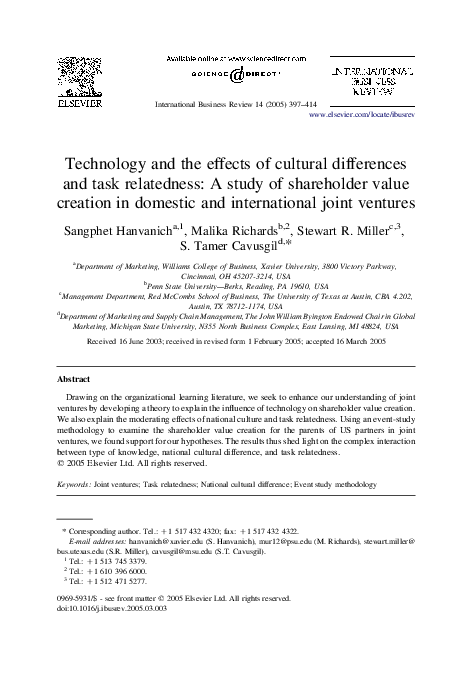 (PDF) Technology and the effects of cultural differences and task ...