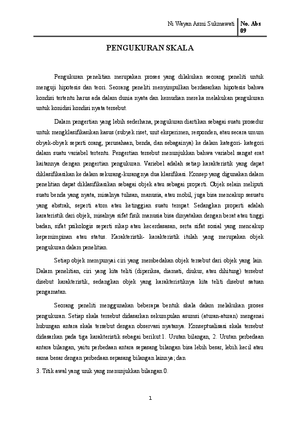 Doc Pengukuran Skala Asmi Sukmawati Academia Edu