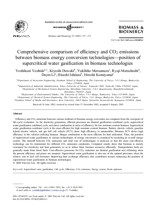 (PDF) Comprehensive comparison of efficiency and CO2 emissions between ...