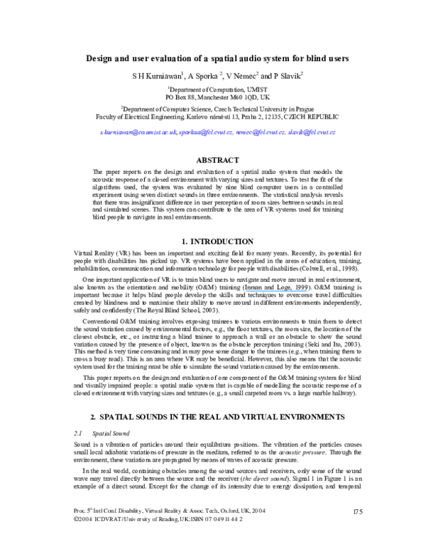 (PDF) On design and user evaluation of a spatial audio rendering system ...
