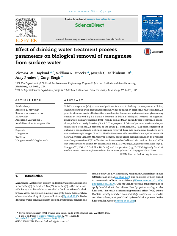 (PDF) Biostimulation strategies to enhance manganese removal in
