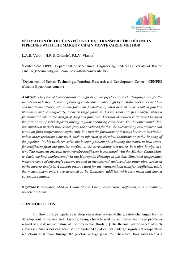 (PDF) Estimation of convective heat transfer coefficient from transient ...