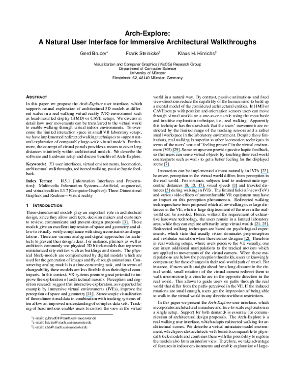 (PDF) Arch-explore: A natural user interface for immersive ...