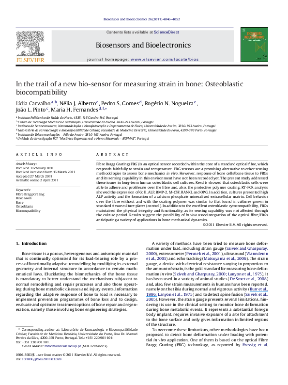 (PDF) In the trail of a new bio-sensor for measuring strain in bone ...