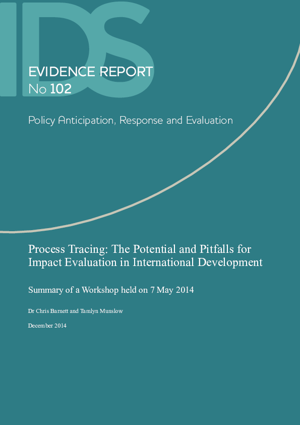(PDF) Process Tracing: The Potential and Pitfalls for Impact Evaluation ...