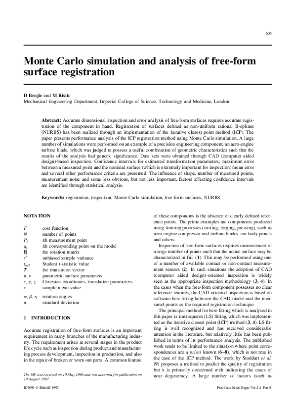 (PDF) Monte Carlo simulation and analysis of freeform surface