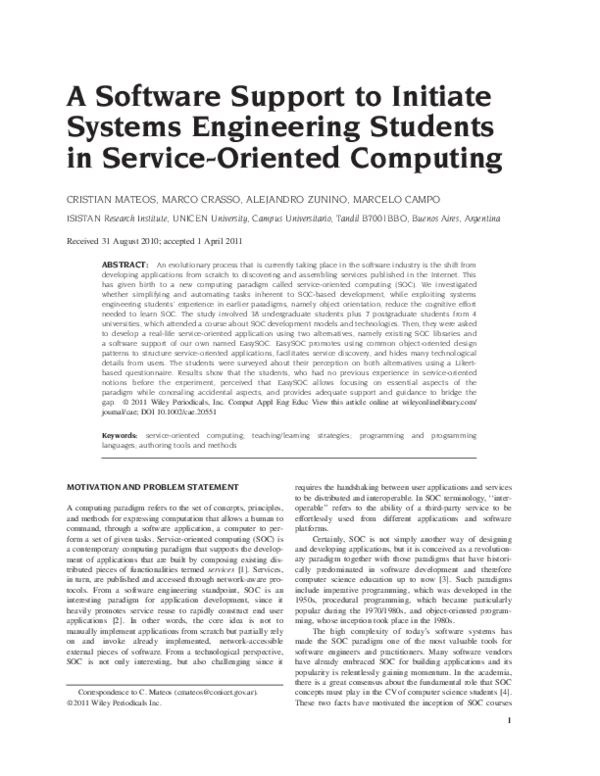 (PDF) A software support to initiate systems engineering students in ...