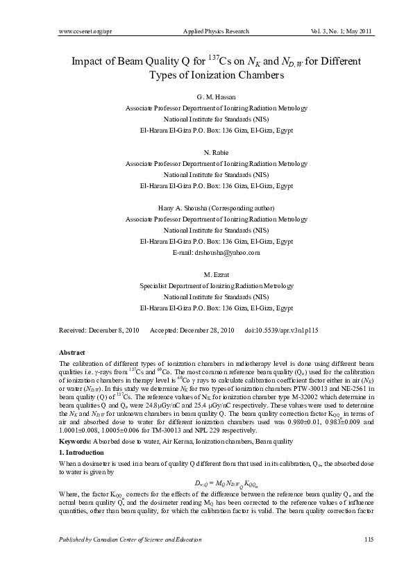 Types Of Ionization Chambers