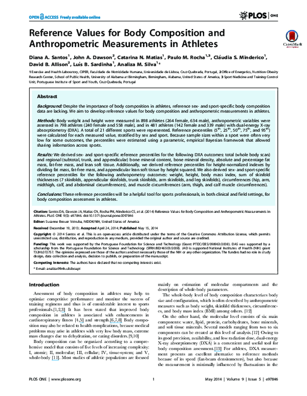 (PDF) Reference Values for Body Composition and Anthropometric ...