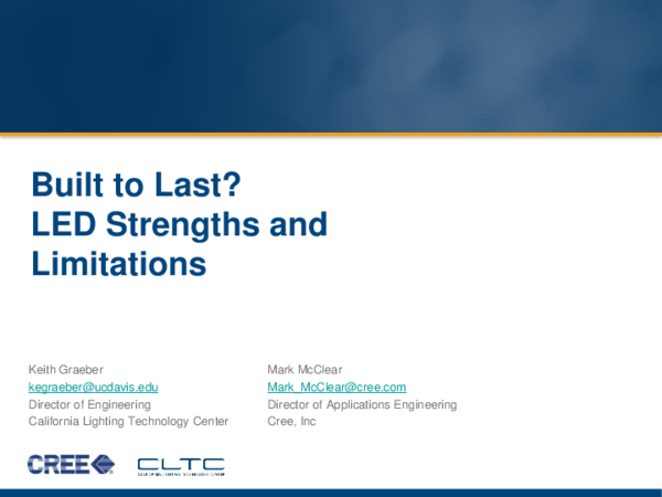 (PDF) LED Strengths and Limitations