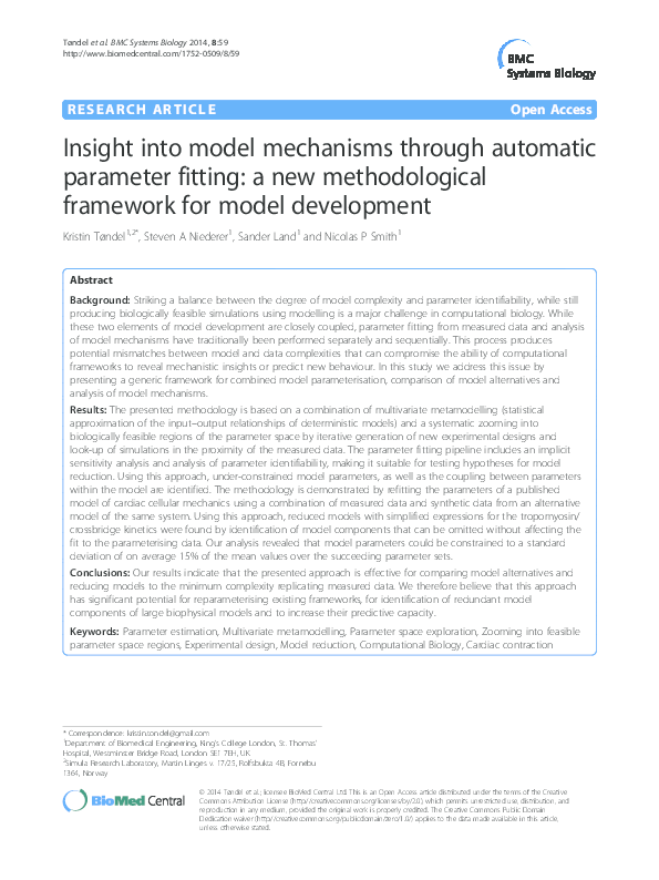 (PDF) Insight into model mechanisms through automatic parameter fitting ...