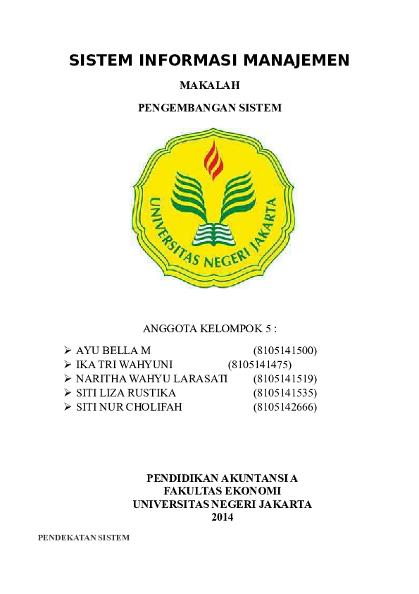 Doc Sistem Informasi Manajemen Ayu Bella Academia Edu