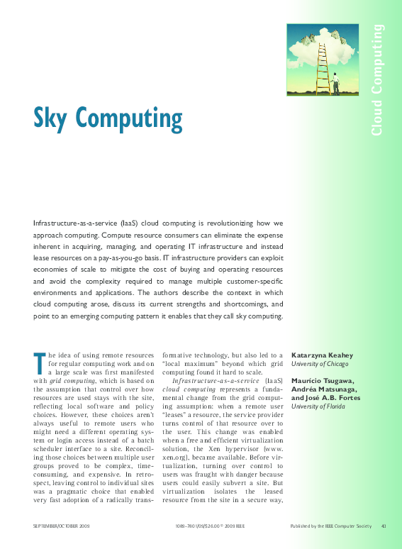 (PDF) Sky computing