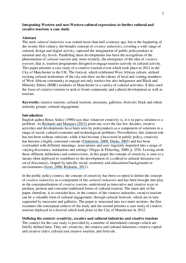 (PDF) Integrating Western and nonWestern cultural expressions to