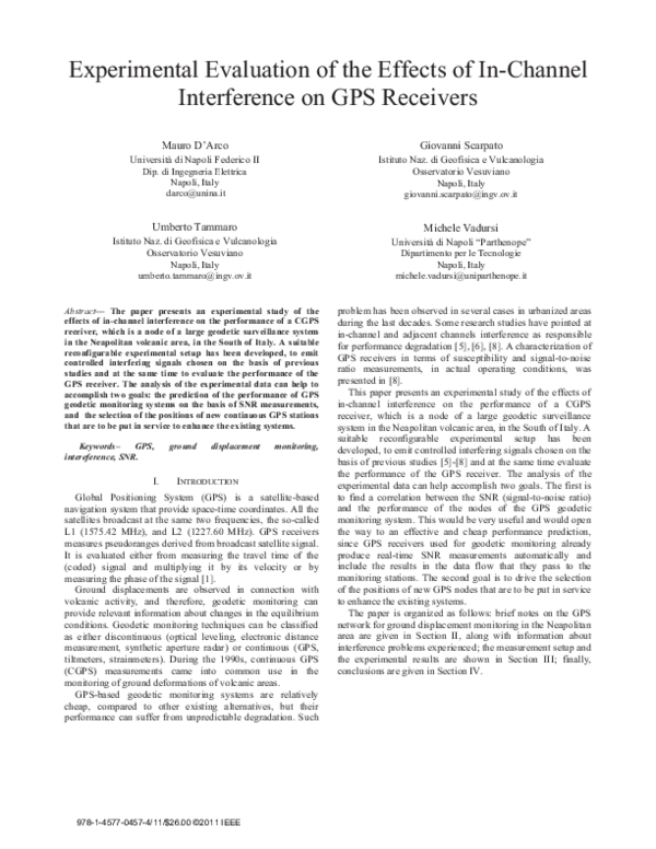(PDF) Experimental evaluation of the effects of in-channel interference ...