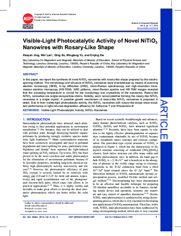 (PDF) Visible light photocatalytic activity of novel MWCNT-doped ZnO ...