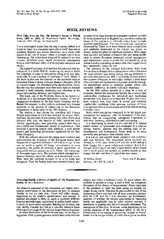 Mad Tales from the Raj: The European Insane in British India, 1800-1858
