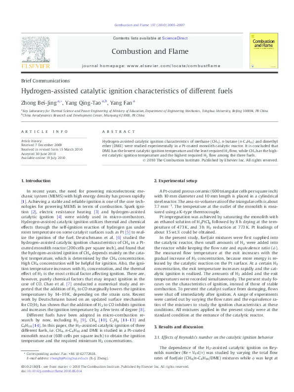 (PDF) Hydrogen-assisted catalytic ignition characteristics of different ...