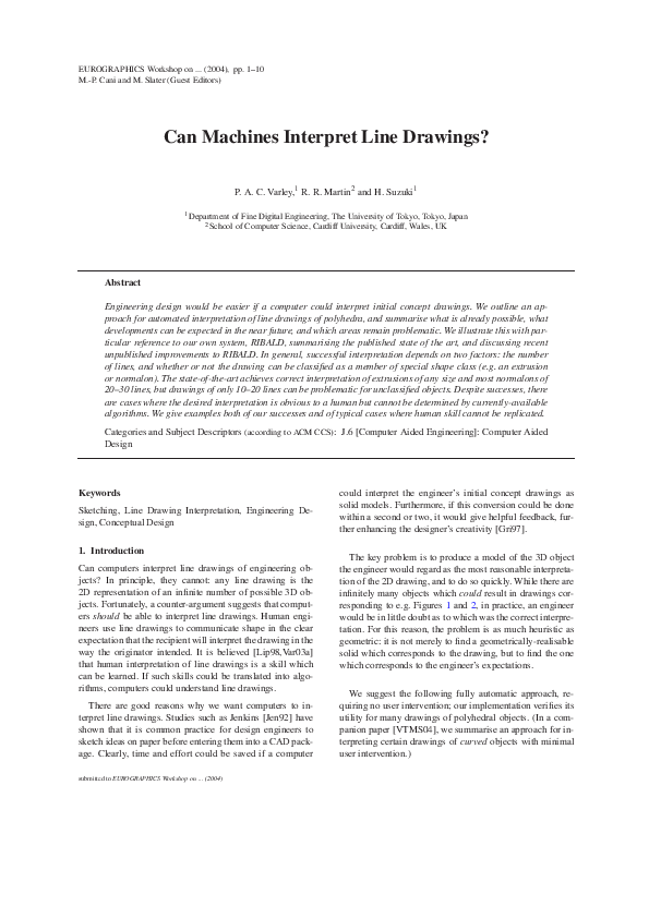 (PDF) Can machines interpret line drawings