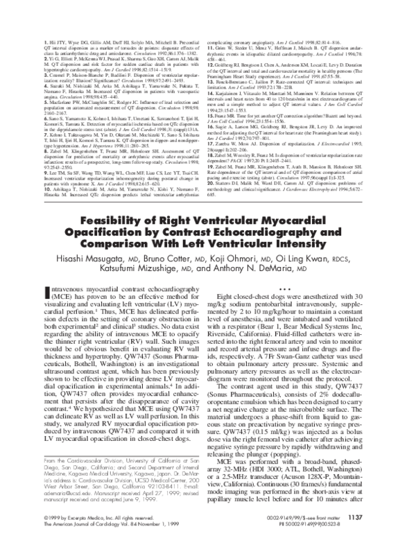 (PDF) Feasibility of right ventricular myocardial opacification by ...