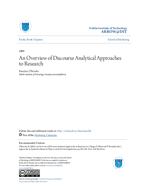 (PDF) An Overview of Discourse Analytical Approaches to Research