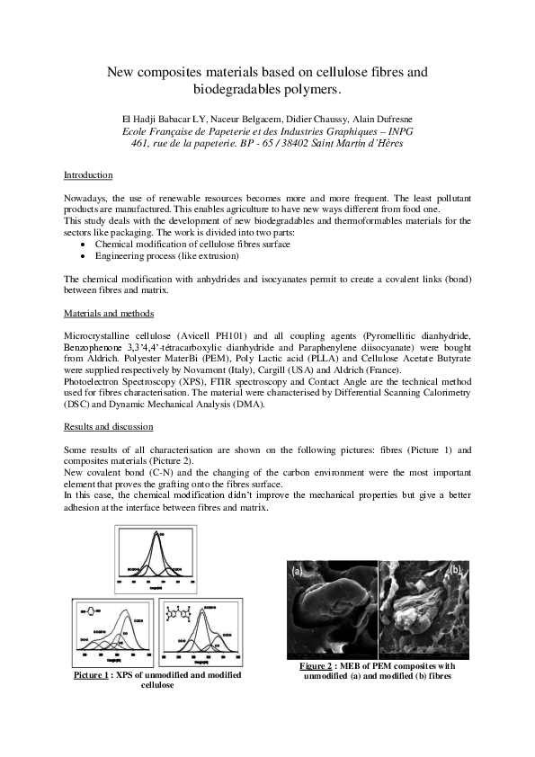 (PDF) New composite materials based on cellulose fibres and ...